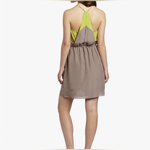 NWT BCBGeneration Contrast Racer Back Mini Dress in Twine - Picture 2 of 2
